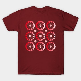 Red hearts pattern T-Shirt